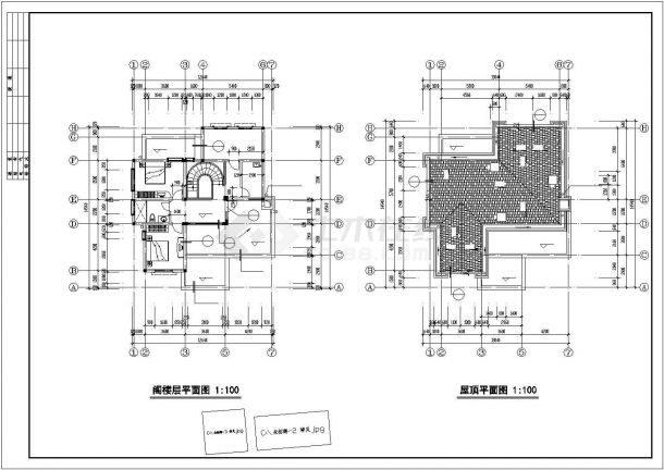 某地区高级多层私人别墅建筑全套方案设计施工CAD图纸-图一