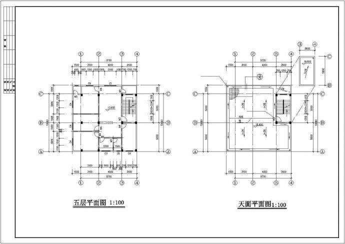 某地区多层私人住宅楼建筑方案设计施工CAD图纸_图1