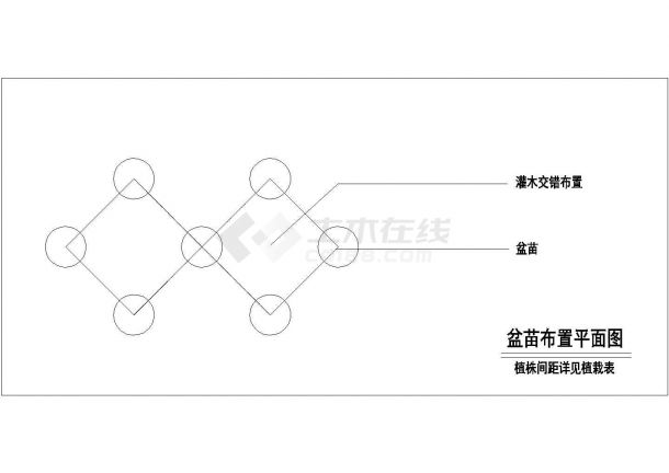 某城市道路工程路缘设计cad施工大样图（含盆苗设计）-图一