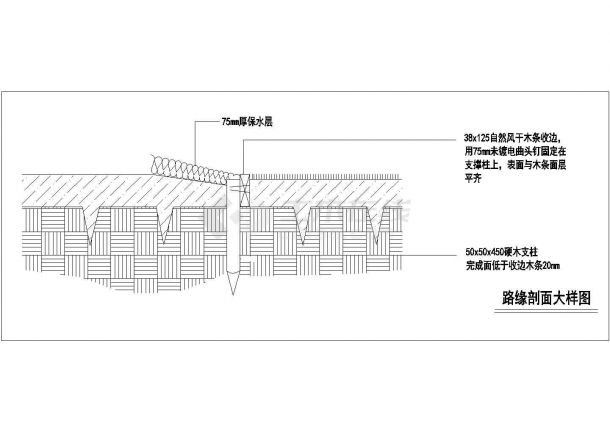 某城市道路工程路缘设计cad施工大样图（含盆苗设计）-图二