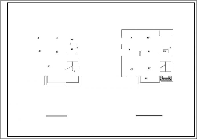 某五层私人住宅的建筑方案平立面图_图1