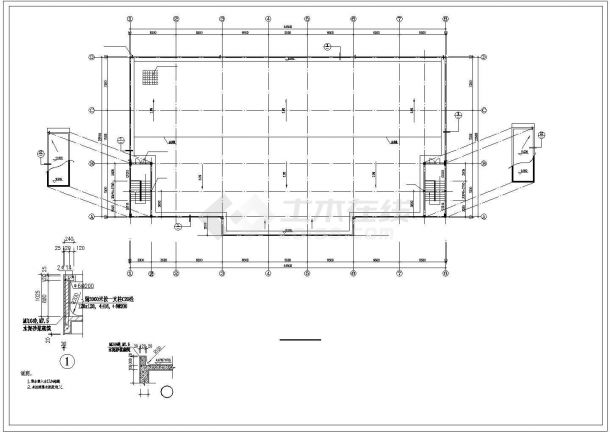 成都市新秦花园小区2层砖混结构住宅楼建筑设计CAD图纸（含天面层）-图二