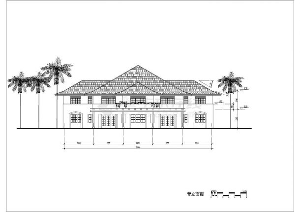某夏威夷风格度假别墅建筑全套方案设计施工CAD图纸-图一