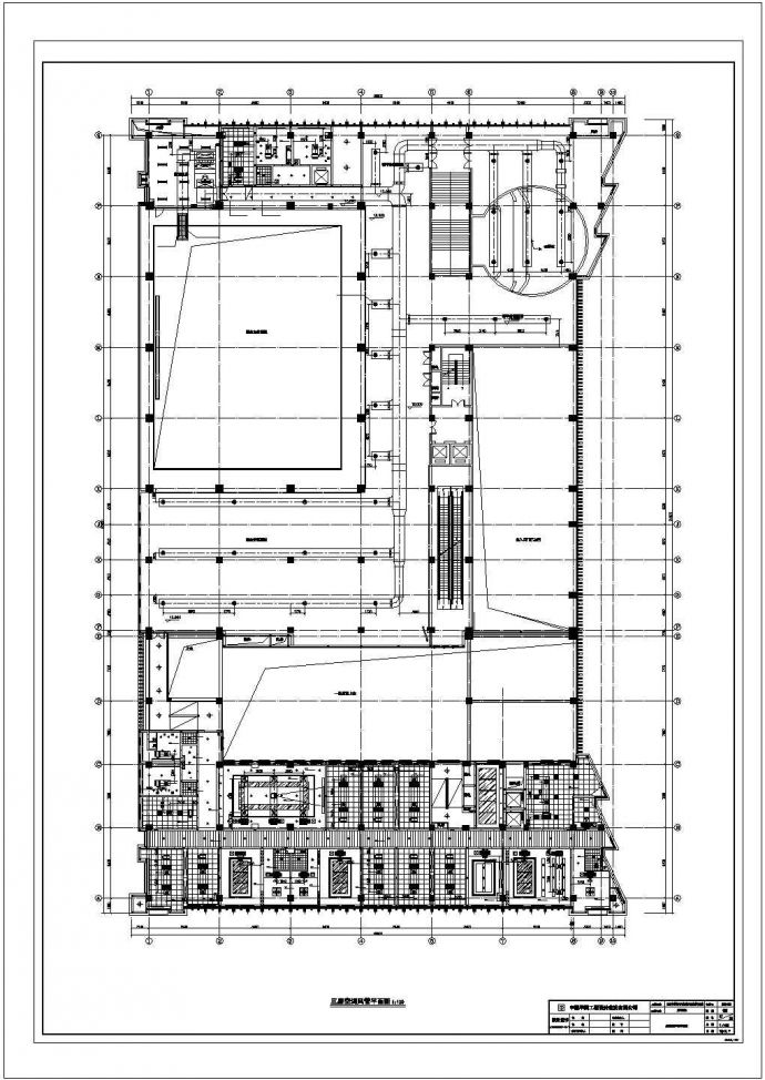 某多层城市展览馆空调通风系统设计cad全套施工图（含设计说明，含采暖设计）_图1