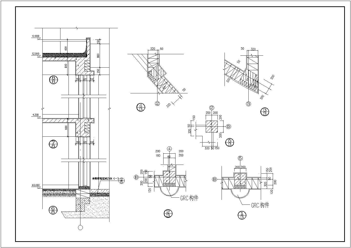 亳州市某高档会所建筑施工设计CAD图纸