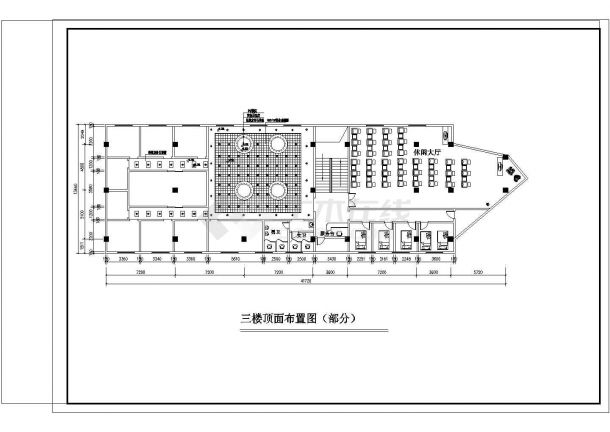 文体休闲中心平面CAD示意图-图二