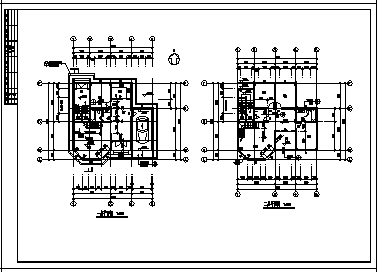 某山庄四层美式复式洋楼建筑施工cad图，共七张_图1