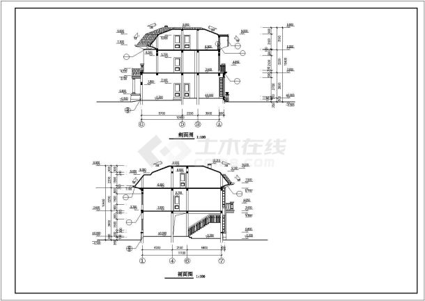 某现代度假景区高级别墅建筑全套方案设计施工CAD图纸-图一