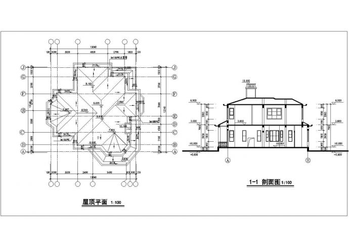 某现代度假景区私人小别墅建筑方案设计施工CAD图纸_图1