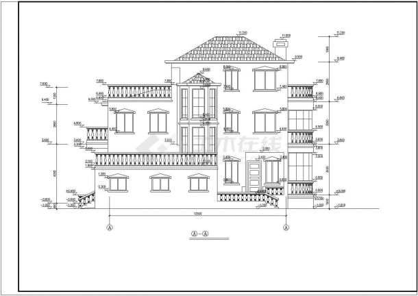 某度假风景区现代小别墅建筑全套方案设计施工CAD图纸-图二