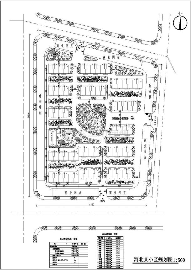汾阳市佰乐花园小区总平面规划设计cad图纸占地37公顷