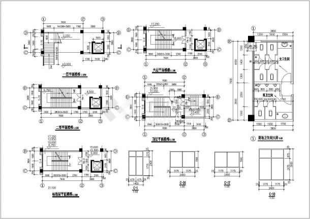 某六层框架结构旅馆设计cad全套建筑施工图（含设计说明）-图一