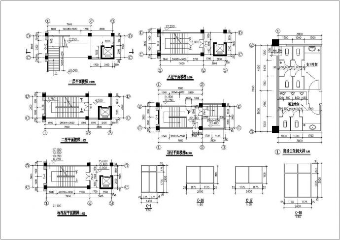 某六层框架结构旅馆设计cad全套建筑施工图（含设计说明）_图1