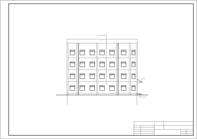 郑州市富泉街某2310平米4层框架结构社区幼儿园建筑结构设计CAD图纸_图1