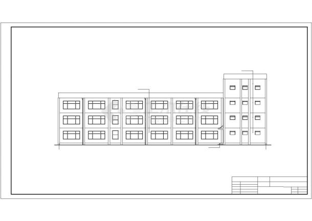 郑州市富泉街某2310平米4层框架结构社区幼儿园建筑结构设计CAD图纸-图二