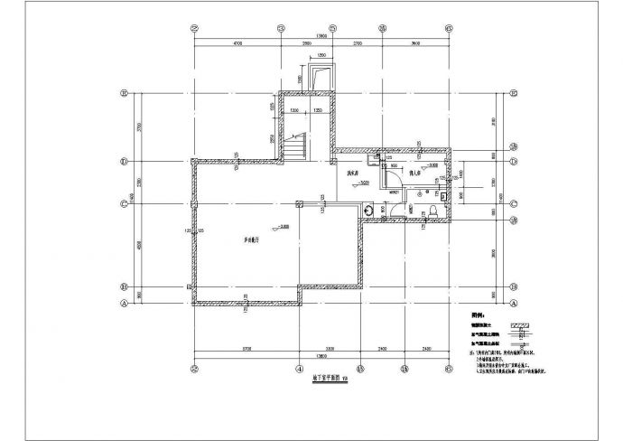 某两层美式风格别墅建筑设计cad方案图纸_图1