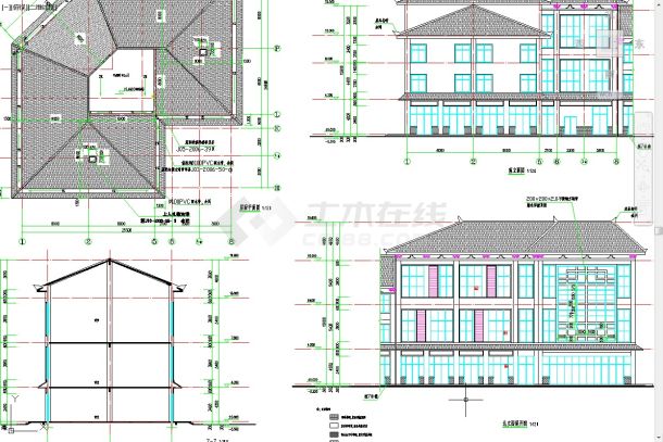 龙集镇三和古街8和9号楼建筑图-图一