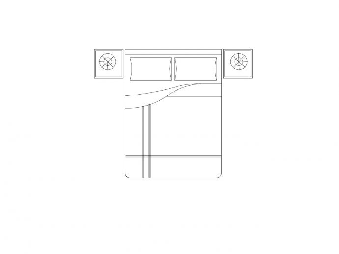 CAD图库-1500个床（205个块，有遮罩）CAD图_图1
