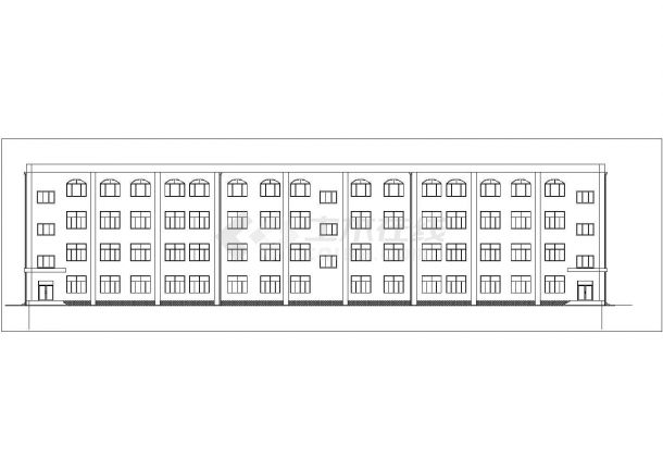 蚌埠市某技术学院4820平4层框架结构教学实验楼建筑结构设计CAD图纸-图一