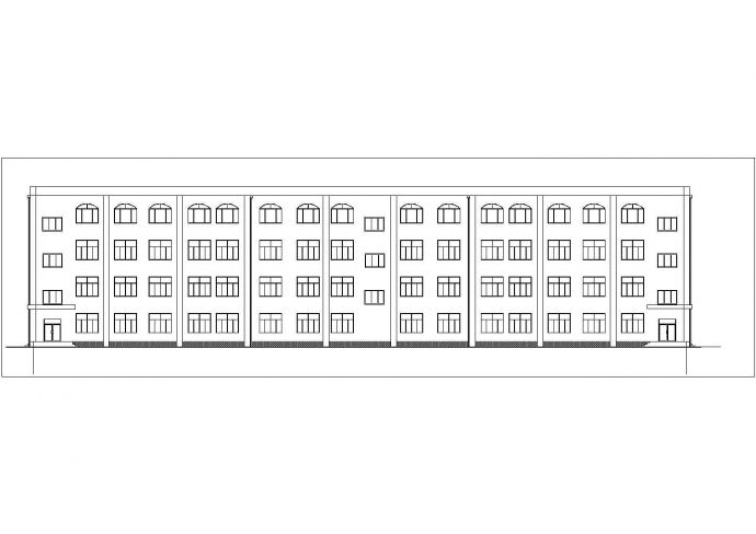 蚌埠市某技术学院4820平4层框架结构教学实验楼建筑结构设计CAD图纸_图1