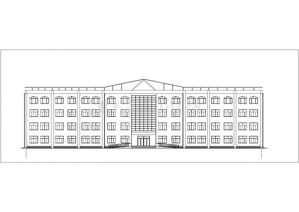 蚌埠市某技术学院4820平4层框架结构教学实验楼建筑结构设计CAD图纸-图二