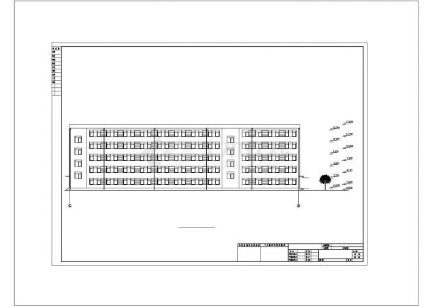 淮北市第三中学5180平米5层框架结构教学楼建筑结构设计CAD图纸-图一