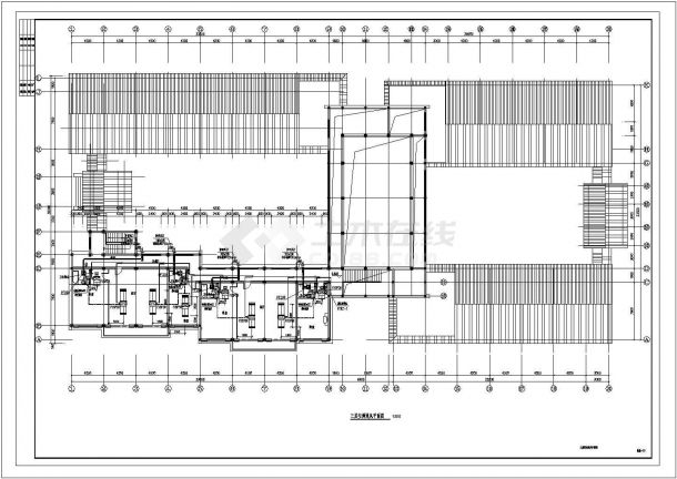 四面围合院落配套暖通设计CAD图-图二