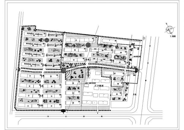 宣威市馨兰花苑小区总平面规划设计CAD图纸（占地2.2万平米）-图一