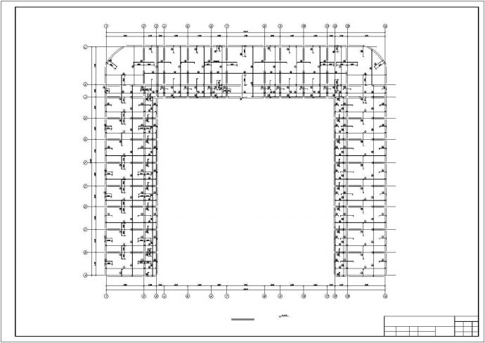 昆山市城北中学6290平五层框架结构U字形教学楼建筑结构设计CAD图纸_图1