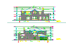 某地现代风格两层别墅建筑设计施工图-图二