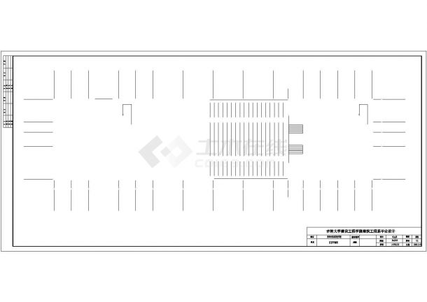 太原市通安中学6740平米4层框架结构教学楼建筑结构设计CAD图纸-图二