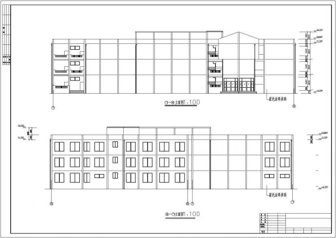 重庆市迎春中学4180平米3层框架结构教学实验楼建筑结构设计CAD图纸_图1