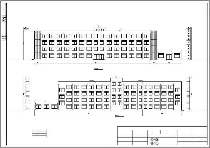 丽江市某实验中学7050平4层钢混框架结构教学楼建筑结构设计CAD图纸_图1