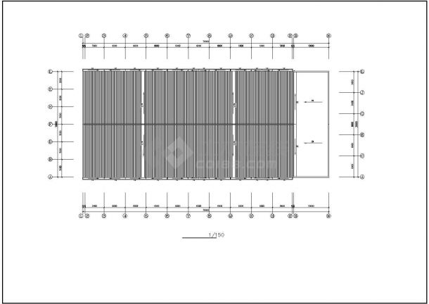 某多层工业厂房设计cad建筑施工图（大院设计）-图一