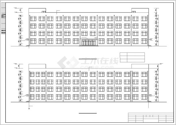 南通星湾中学7260平米4层钢混框架结构教学楼建筑结构设计CAD图纸-图二