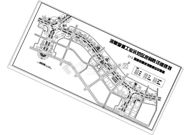 工业示范区控制性详细规划总平面图街景立面图-图一