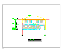 创业农庄L型两层别墅建筑设计CAD图纸_图1