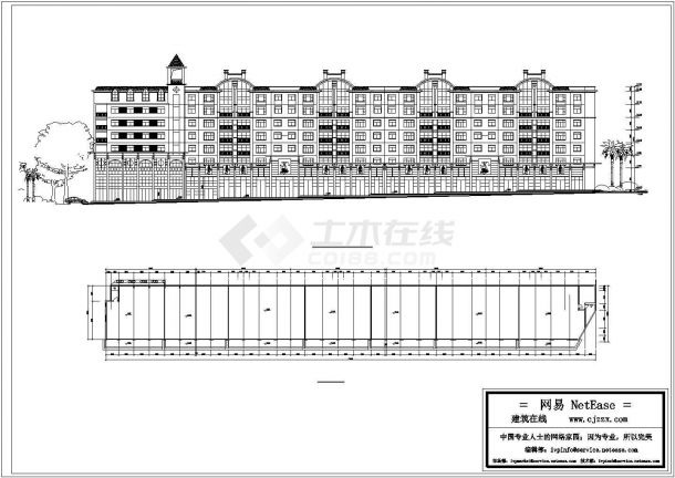 苏州市元和街道某7层砖混结构商住楼建筑设计CAD设计图（含总图）-图二
