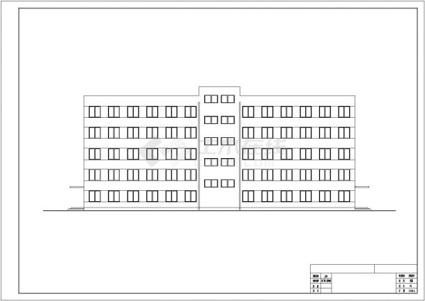 郑州市南河中学3650平米5层框混结构教学楼建筑结构设计CAD图纸-图一