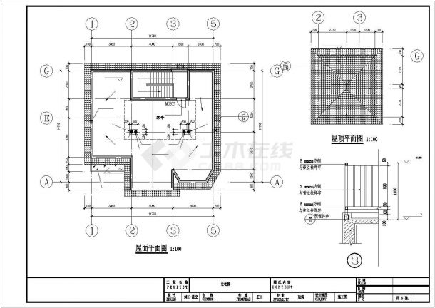 广安市某现代化村镇400平米3层砖混结构独栋别墅建筑设计CAD图纸-图二