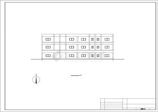 深圳市某机械厂2500平米3层框架结构加工厂房建筑结构设计CAD图纸-图一