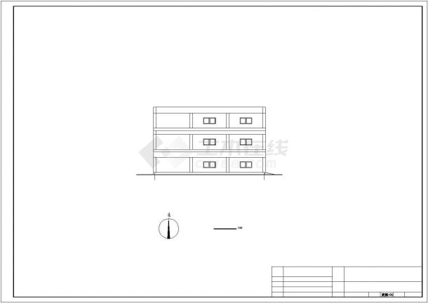 深圳市某机械厂2500平米3层框架结构加工厂房建筑结构设计CAD图纸-图二