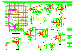 3层别墅结构平面施工CAD参考详图