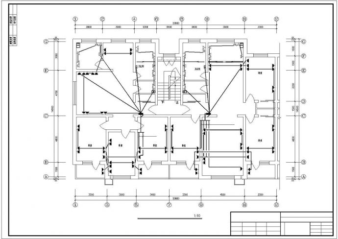 某3500㎡多层住宅楼电气设计施工图（三级负荷）_图1