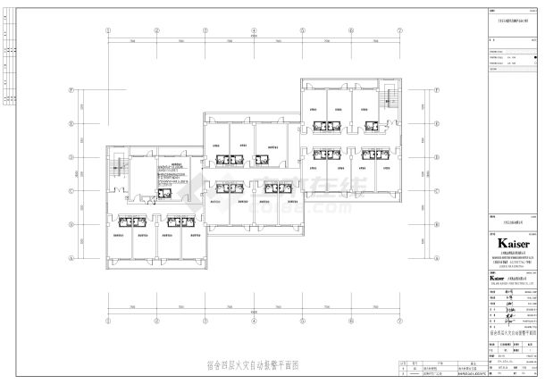 宿舍四层火灾自动报警平面图CAD-图一