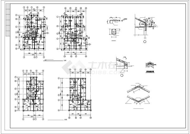 某多层框剪结构住宅楼设计cad全套结构施工图（含设计说明）-图二