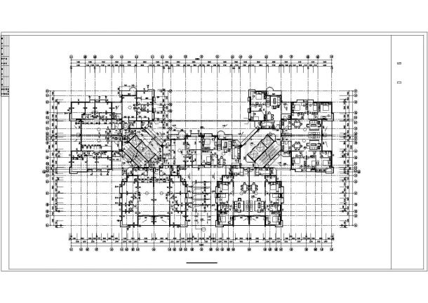 长沙市宾利花园30层框架住宅楼平面设计CAD设计图（含水箱和机房层）-图二