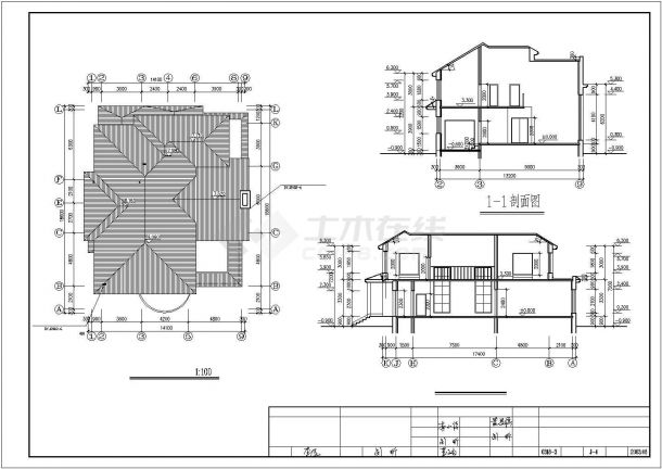 丽江市某度假山庄2层砖混结构单体别墅CAD建筑设计图纸-图一