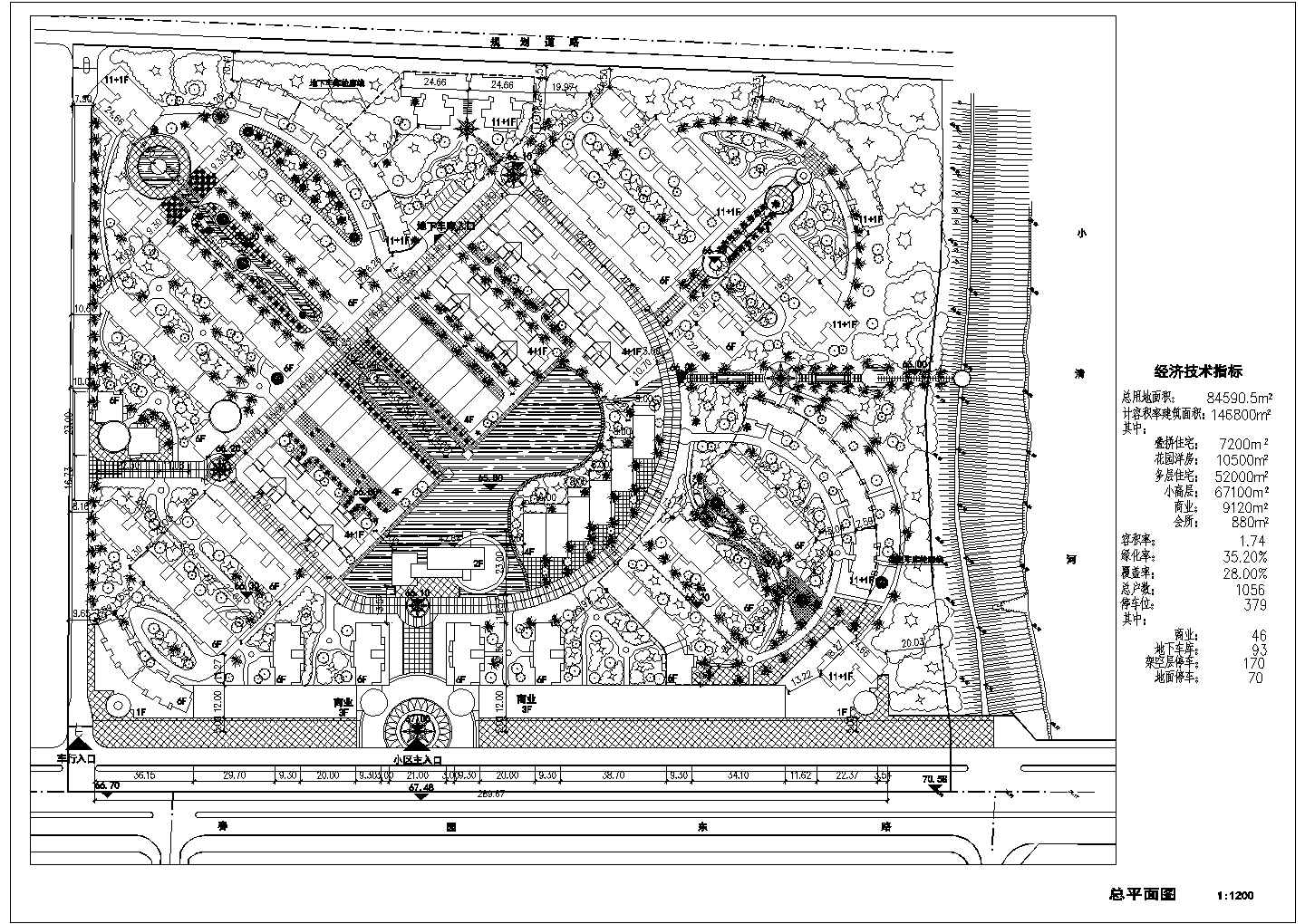 84590.5平米小区景观设计图纸