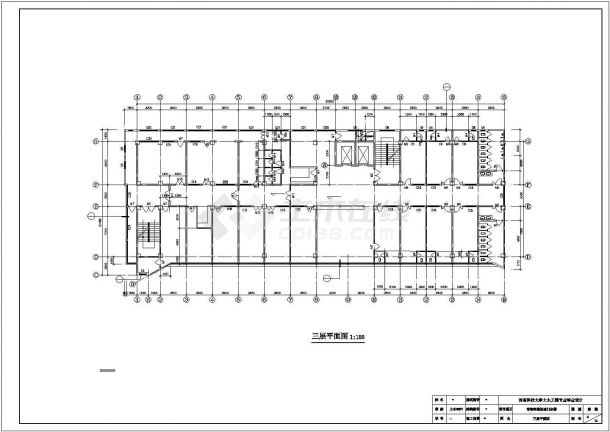 北京市某综合医院6200平米5+1层框架结构门诊楼建筑结构设计CAD图纸-图一